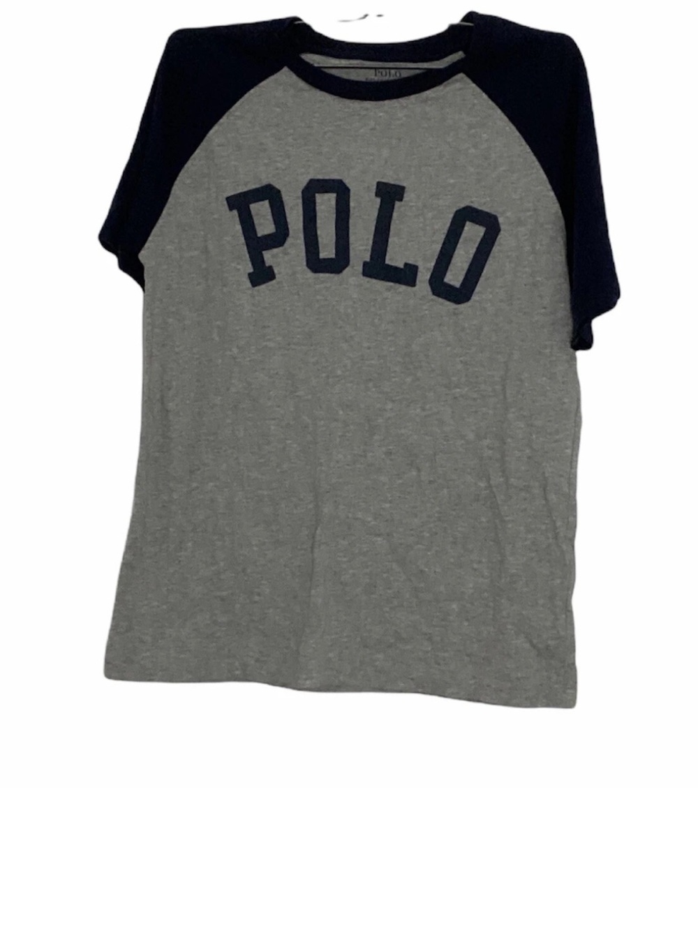Polo by Ralph Lauren Grey & Navy Raglan T‑Shirt Baseball Vintage Cotton Tee Top